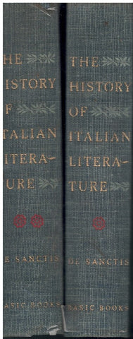 HISTORY OF ITALIAN LITERATURE. VOLUMES ONE AND TWO.