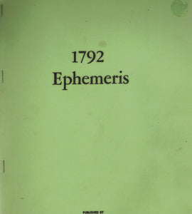Ephemeris, 1792