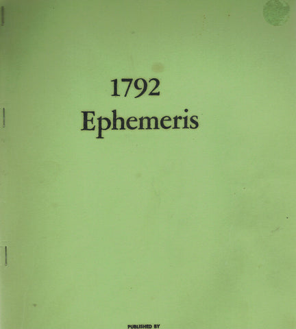 Ephemeris, 1792