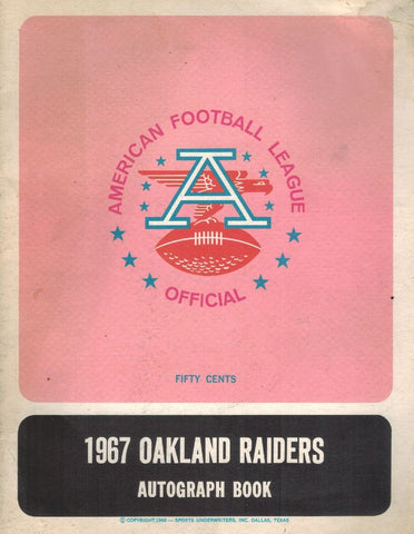 1967 AFL Oakland Raiders Autograph Book