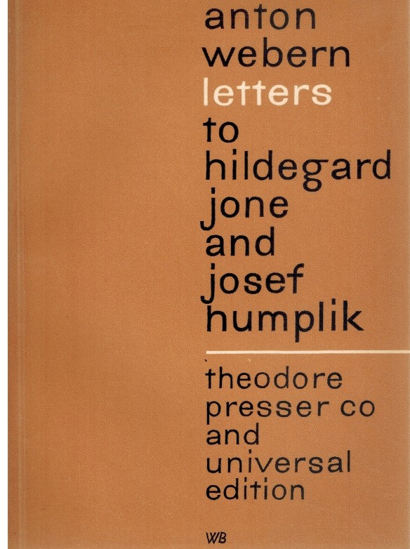 LETTERS TO HILDEGARD JONE AND JOSEF HUMPLIK