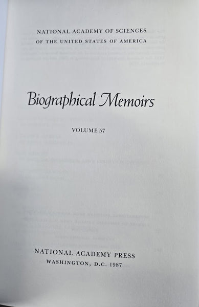 BIOGRAPHICAL MEMOIRS VOLUME 57