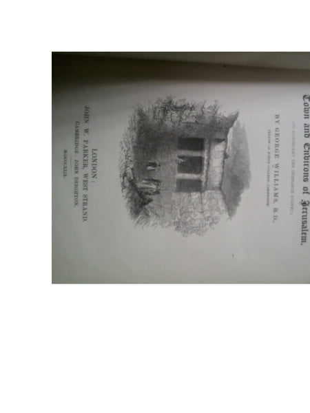 Historical and Descriptive Memoir on the Town and Environs of Jerusalem