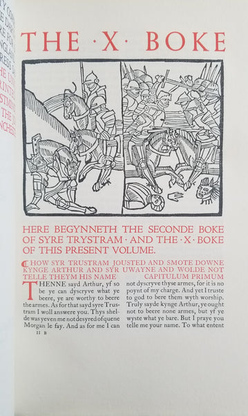 NOBLE & JOYOUS BOKE ENTYTLED LA MORTE DARTHUR BY SYR THOMAS MALORY X-XXI