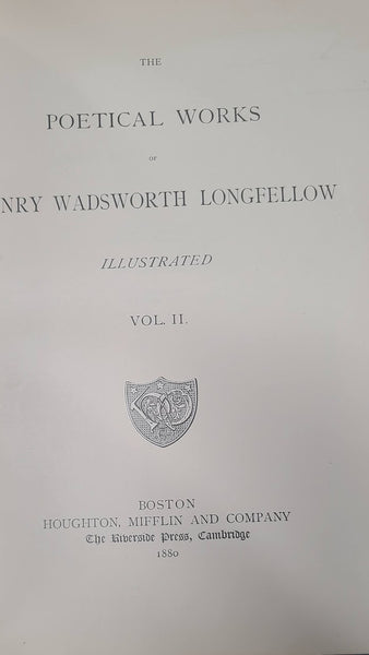 THE POETICAL WORKS OF HENRY WADSWORTH LONGFELLOW THREE- VOLUME SET