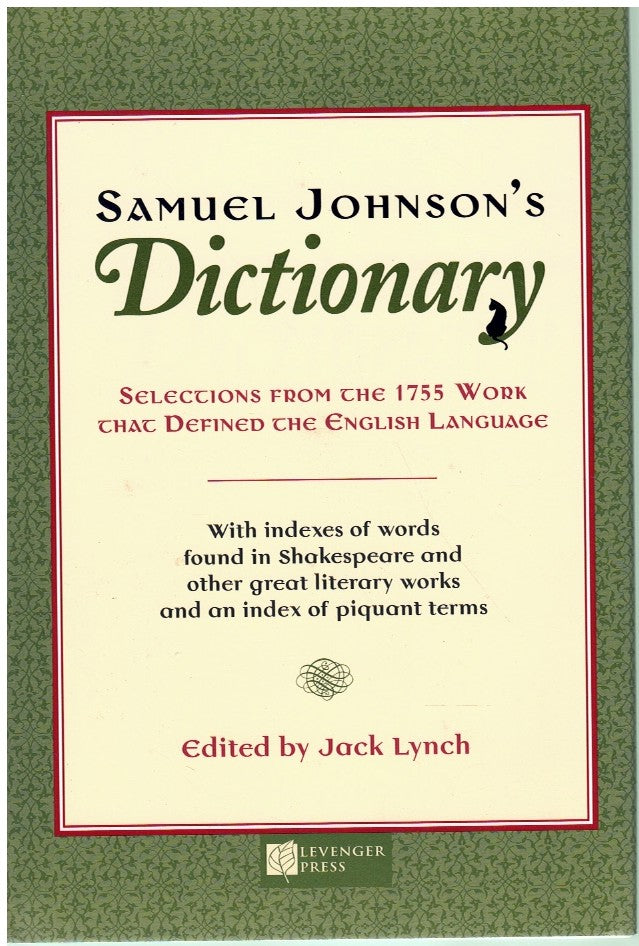 SAMUEL JOHNSON'S DICTIONARY