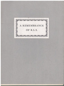 A REMEMBRANCE OF R.L.S.