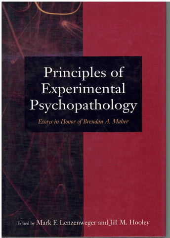 Principles of Experimental Psychopathology