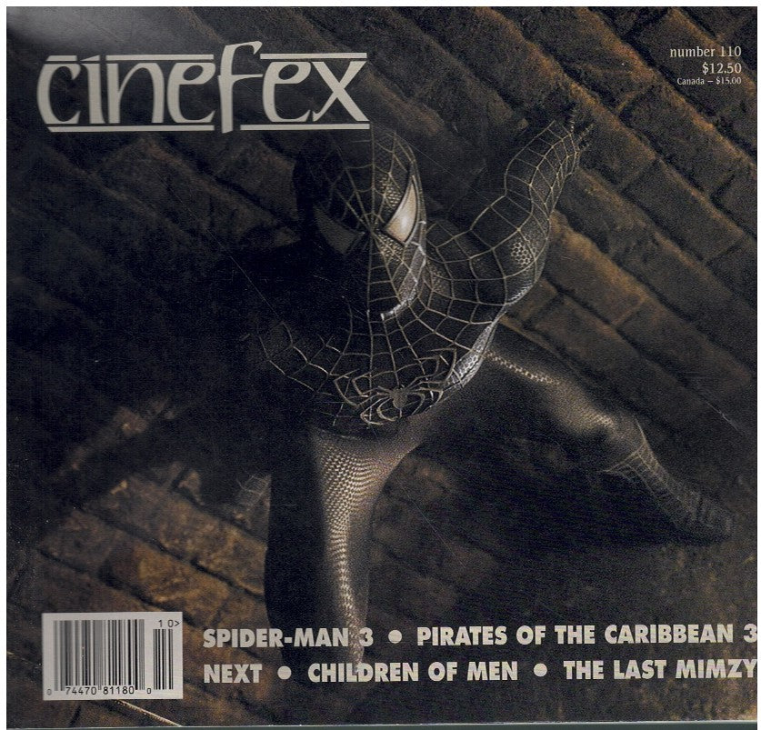 CINEFEX MAGAZINE #110 SPIDERMAN 3; PIRATES OF THE CARIBBEAN