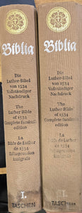 BIBLIA/ DAS IST/ DIE GANTZE HEILIGE SCHRIFFT DEUDSCH. DIE LUTHER-BIBEL VON 1534. [ GEDRUCKT VON HANS LUFFT, WITTEMBERG]. VOLLSTÄNDIGER NACHDRUCK. FAKSIMILE-AUSGABE]. BAND1: ALTES TESTAMENT, BD. 2: NEUES TESTAMENT. - UND: FÜSSEL, STEPHAN: DAS BUCH DER