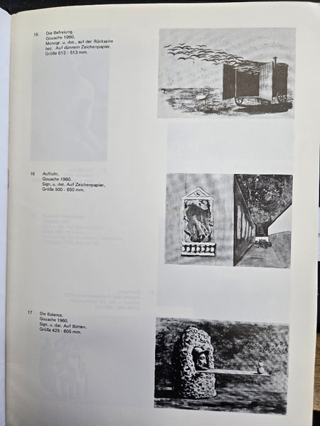 EDGAR ENDE. AQUARELLE / GOUACHEN/ ZEICHNUNGEN / LITHOGRAPHIEN. LAGERKATALOG 101 1974/III. .