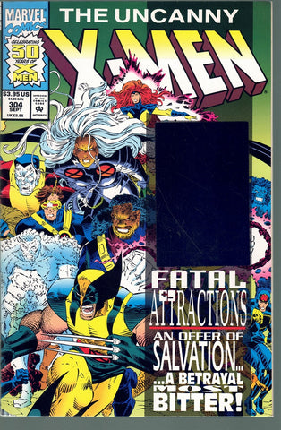 THE UNCANNY X-MEN NO. 304 SPECIAL HOLOGRAM COVER 1993 FATAL ATTRACTIONS 30TH ANNIVERSARY EDITION