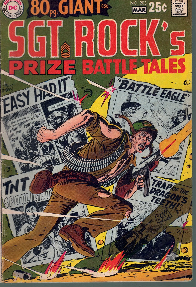 DC COMICS SGT. ROCK'S PRIZE BATTLE TALES NO 203 1969
