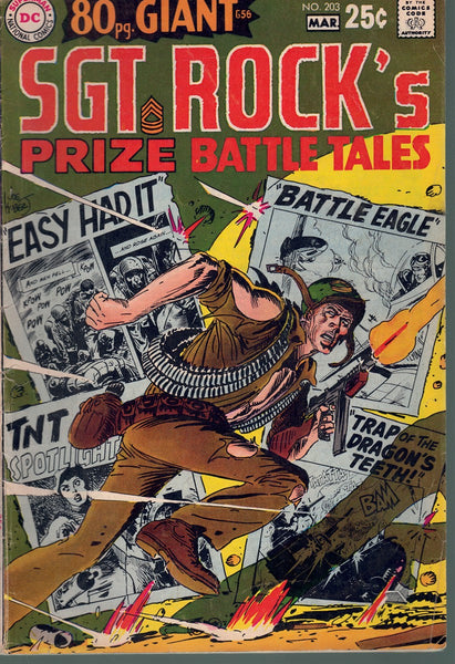 DC COMICS SGT. ROCK'S PRIZE BATTLE TALES NO 203 1969