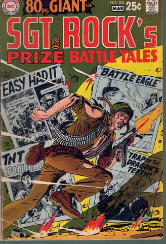 DC COMICS SGT. ROCK'S PRIZE BATTLE TALES NO 203 1969