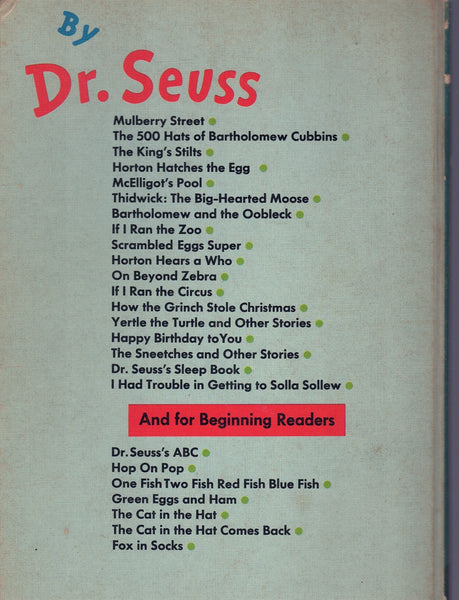 CAT IN THE HAT SONG BOOK