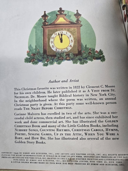 THE NIGHT BEFORE CHRISTMAS LITTLE GOLDEN BOOK 1949