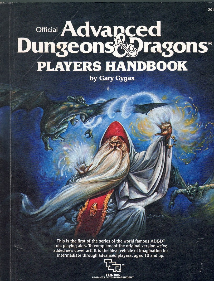 OFFICIAL ADVANCED DUNGEONS & DRAGONS PLAYERS HANDBOOK 6TH PRINTING JAN 1980