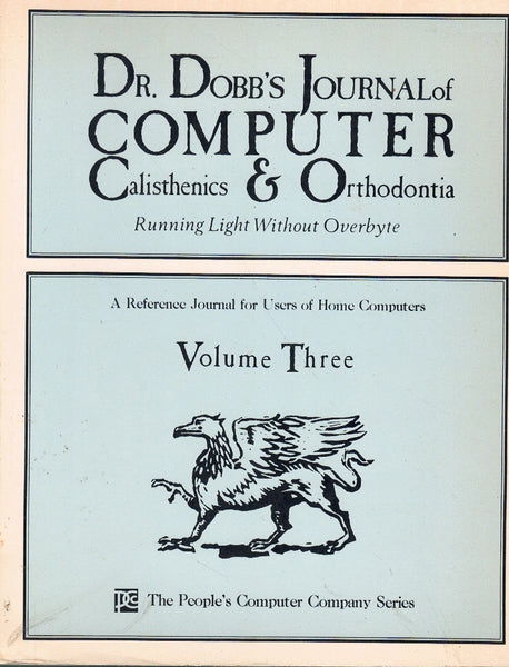 DR. DOBB'S JOURNAL OF COMPUTER CALISTHENICS AND ORTHODONTIA, VOL. 3