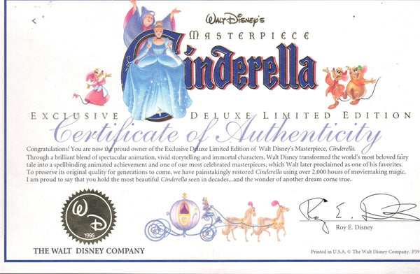 WALT DISNEY'S MASTERPIECE CINDERELLA
