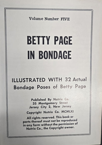 BETTY PAGE IN BONDAGE, VOLUME #5