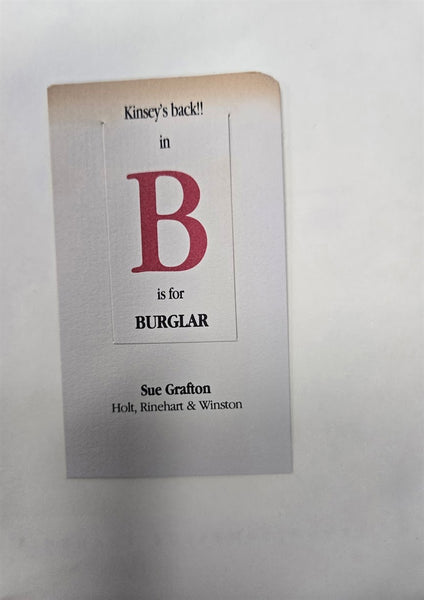 "B" IS FOR BURGLAR