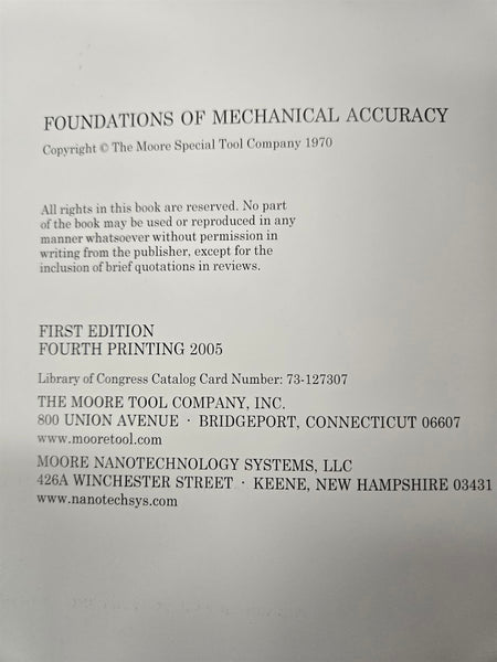 FOUNDATIONS OF MECHANICAL ACCURACY