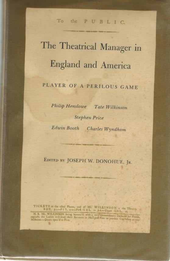 THE THEATRICAL MANAGER IN ENGLAND AND AMERICA - books-new