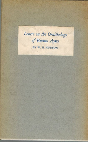 LETTERS ON THE ORNITHOLOGY OF BUENOS AYRES