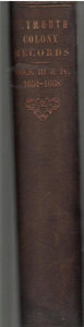 Records of the Colony of New Plymouth in New England - 6 volumes in 4 - books-new