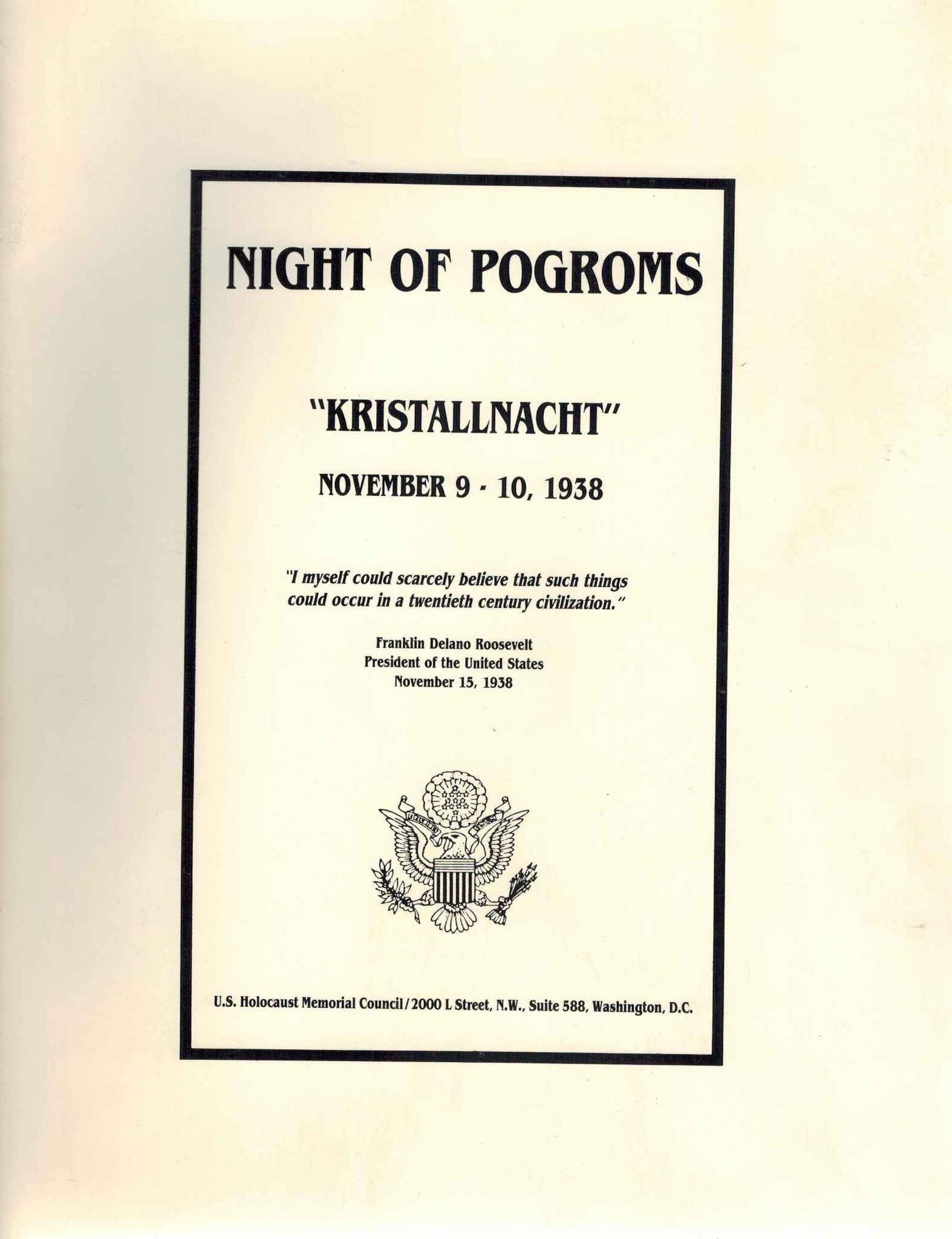 Night of pogroms