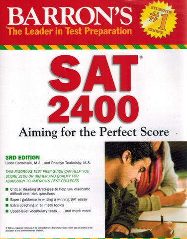 Barron's SAT 2400  Aiming for the Perfect Score - books-new
