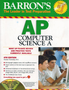 BARRON'S AP COMPUTER SCIENCE A WITH CD-ROM, 6TH EDITION ) - books-new