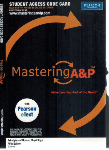 MasteringA&P with Pearson Etext -- Valuepack Access Card -- for Principles of Human Physiology