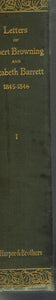 THE LETTERS OF ROBERT BROWNING AND ELIZABETH BARRETT BARRETT 1845-1846 VOLUME 1