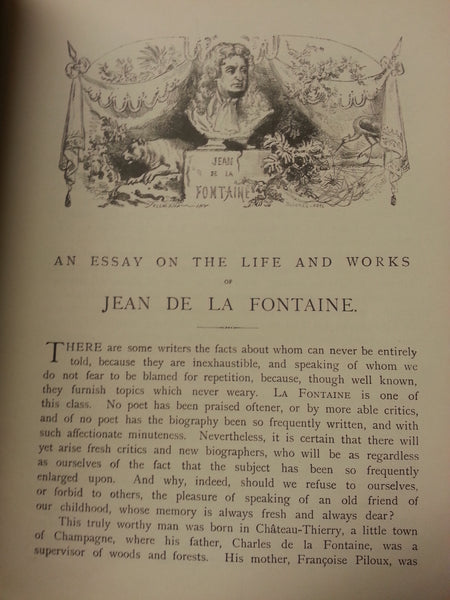 THE FABLES OF LA FONTAINE TRANSLATED INTO ENGLISH VERSE BY WALTER THORNBURY