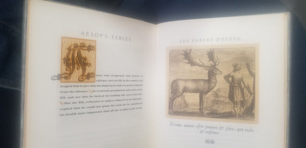LES FABLES D'Esope: FACSIMILE REPRODUCTIONS of STEEL ENGRAVINGS and HAND-CUT TYPE from a 1659 PRINTING, with TRANSLATIONS from the MEDIEVAL FRENCH
