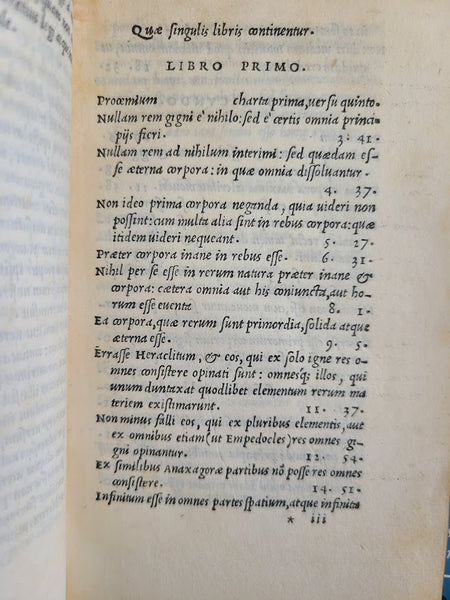 LUCRETIUS, DE RERUM NATURA OF TITUS LUCRETIUS CARUS