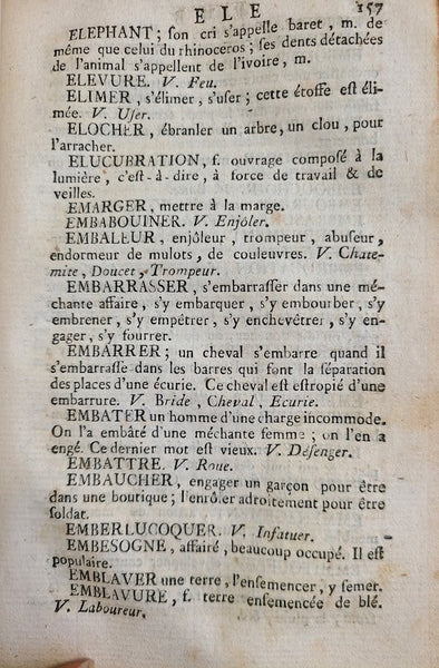 DICTIONNAIRE PORTATIF DE LA CAMPAGNE