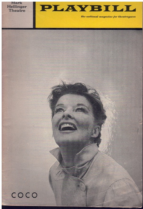 Playbill for Coco - August 1970 - Katherine Hepburn