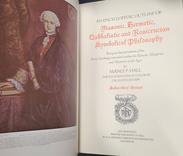 THE SECRET TEACHINGS OF ALL AGES: AN ENCYCLOPEDIC OUTLINE OF MASONIC HERMETIC QABBALISTIC AND ROSICRUCIAN PHILOSOPHY - DELUXE "DIAMOND JUBILEE EDITION"