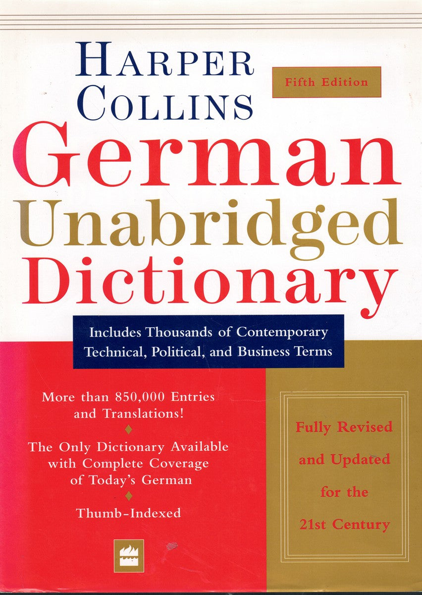 COLLINS GERMAN UNABRIDGED DICTIONARY 5TH EDITION