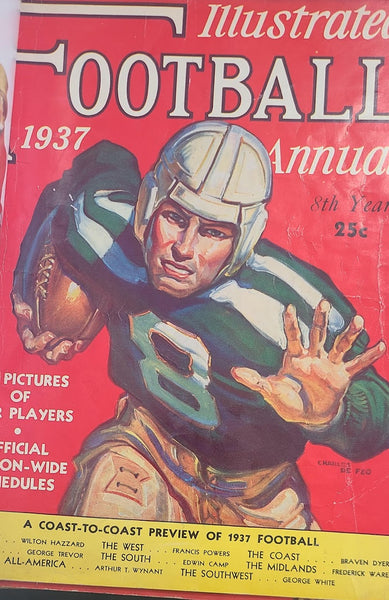 ILLUSTRATED FOOTBALL ANNUAL 8 VOLUMES 1932-1939