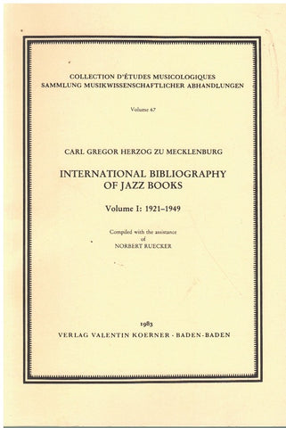 INTERNATIONAL BIBLIOGRAPHY OF JAZZ BOOKS