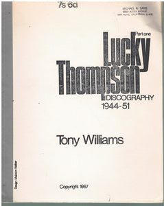 LUCKY THOMPSON DISCOGRAPHY 1944-51 PART ONE