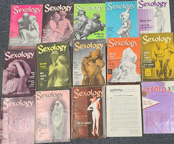 SEXOLOGY: SEX SCIENCE ILLUSTRATED MAGAZINE 22 VOLUMES 1955-1959