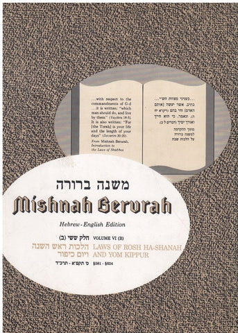 MISHNAH BERURAH: VOLUME VI (B) LAWS OF ROSH HA-SHANAH AND YOM KIPPUR
