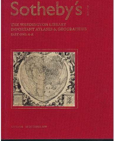 THE WARDINGTON LIBRARY. IMPORTANT ATLASES & GEOGRAPHIES. PART ONE