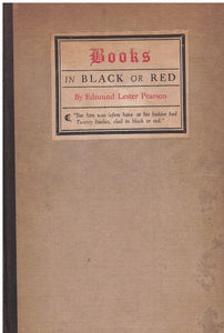 BOOKS IN BLACK AND RED